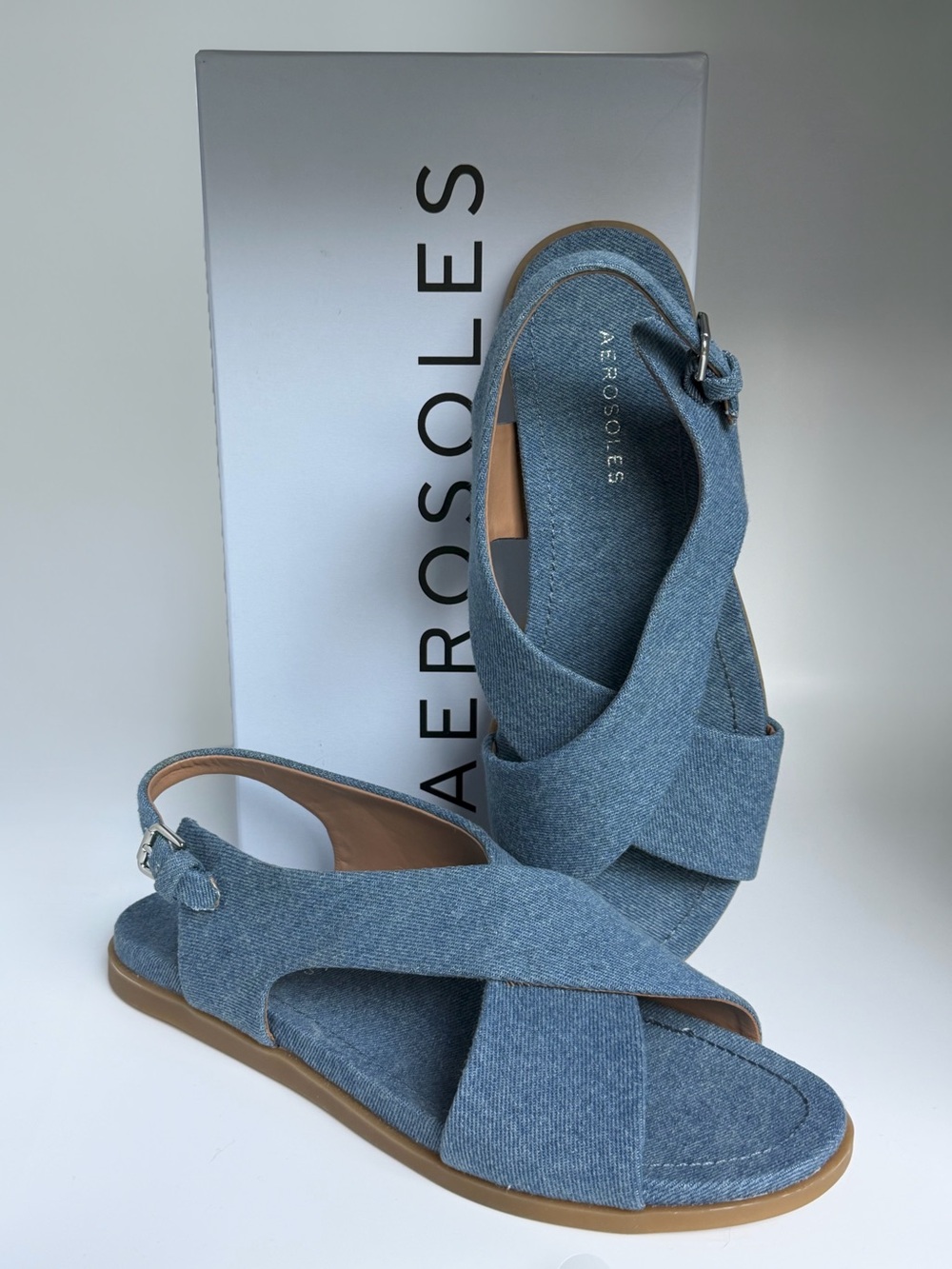 Aerosoles Cele Denim Slingback Sandals | Size 9 | NWT